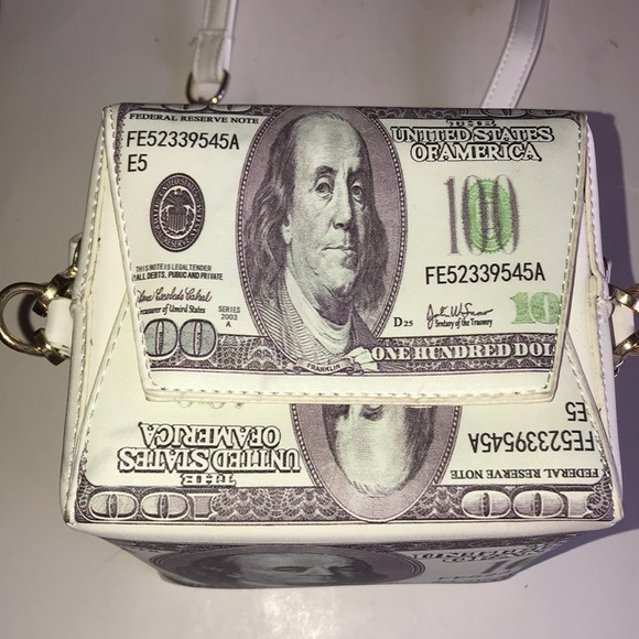 NWT Women’s Money Print Crossbody Bag - Picture 9 of 13